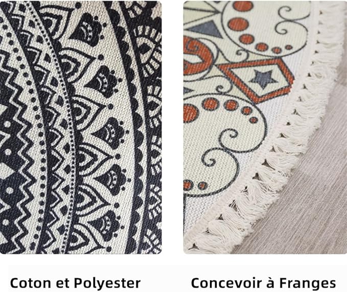 Tapis Rond en Coton Santé Originelle