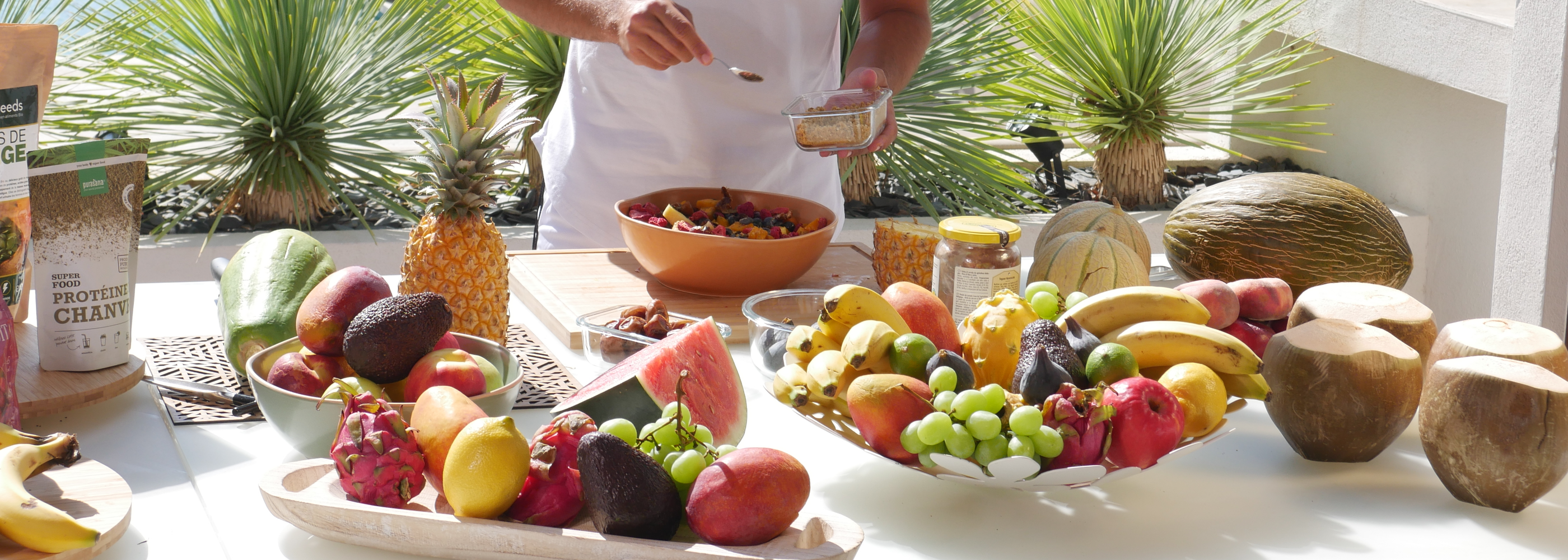 Decoupe de fruit, à table sur Sante Originelle